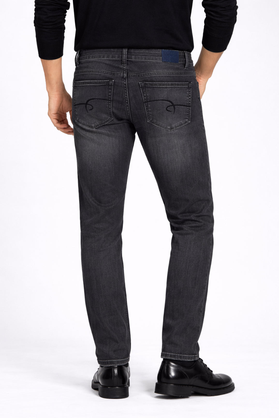 Mens Grey Regular Fit Jeans