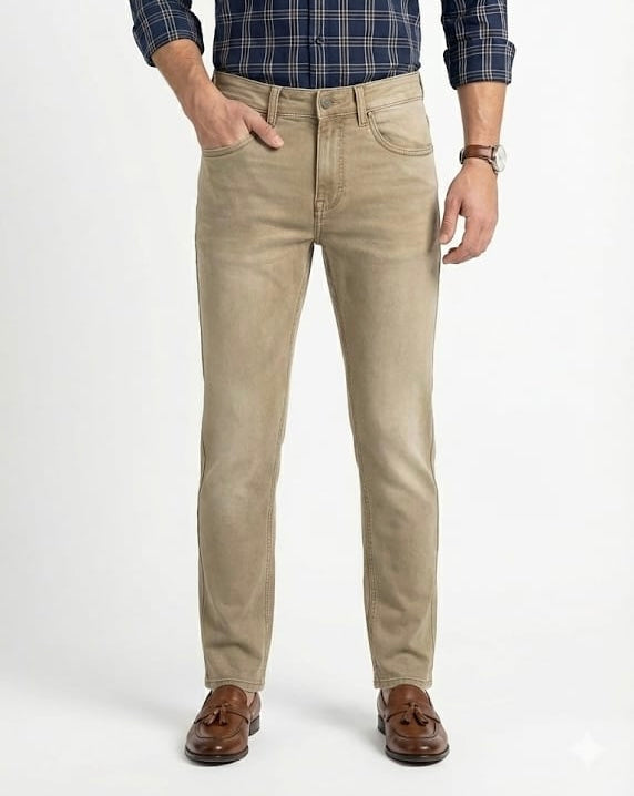 Mens Beige Jeans