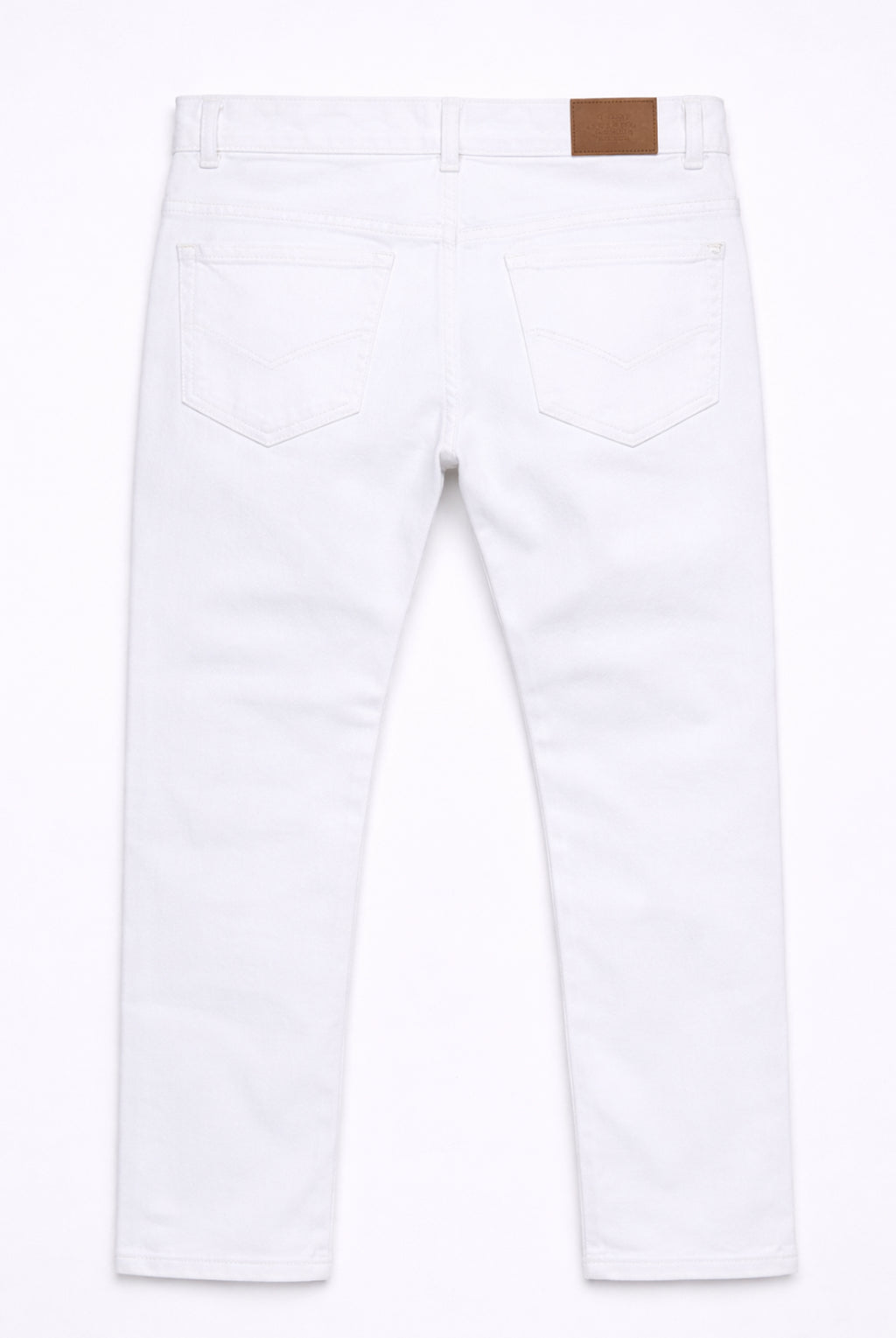 Mens White solid Jeans