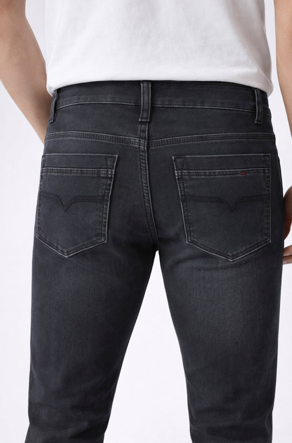 Mens Black Regular Fit Jeans