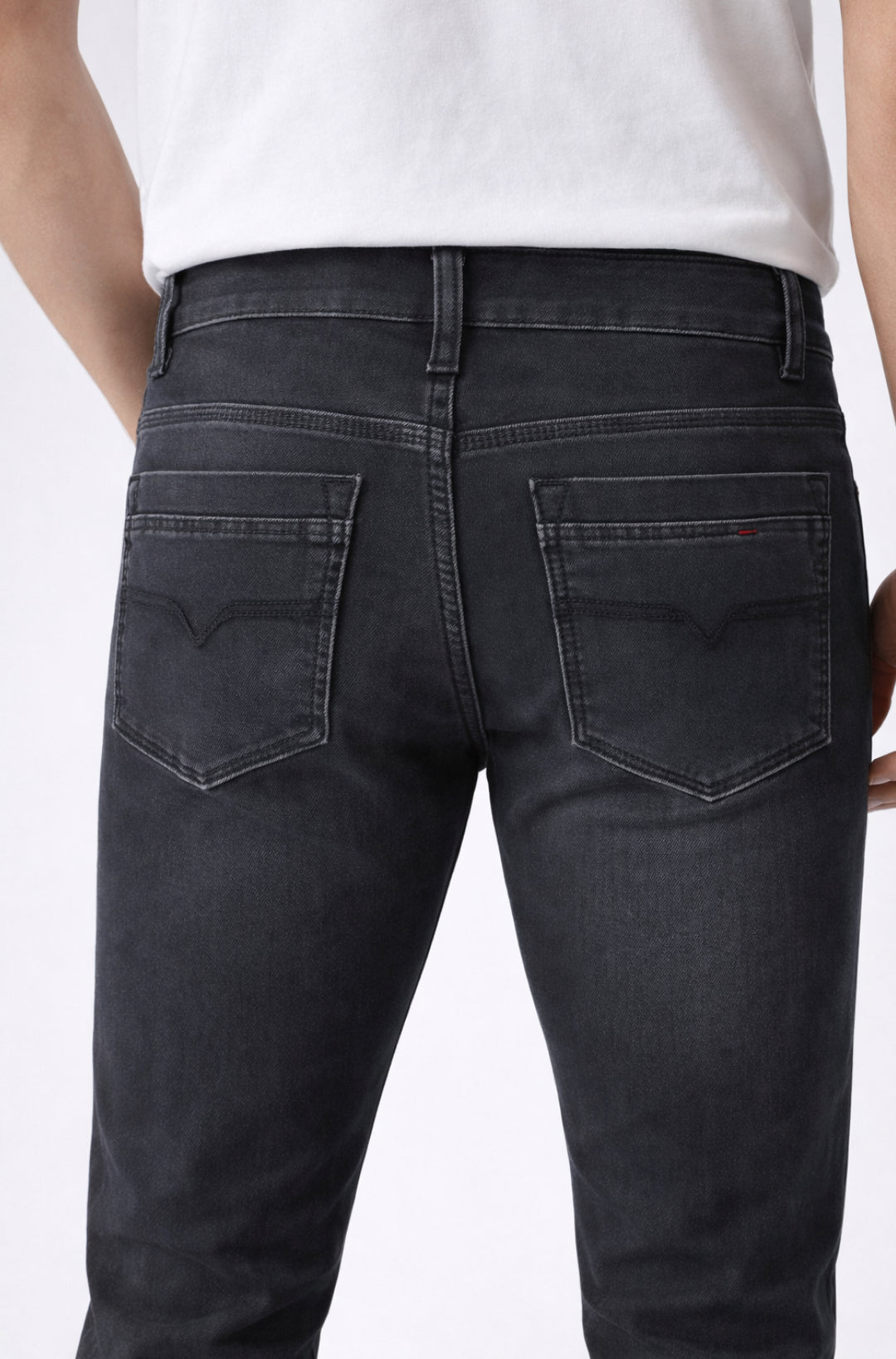 Mens Black Regular Fit Jeans