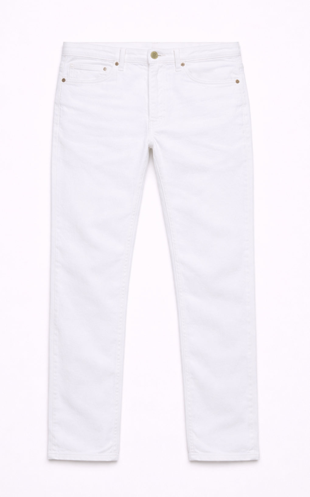 Mens White solid Jeans