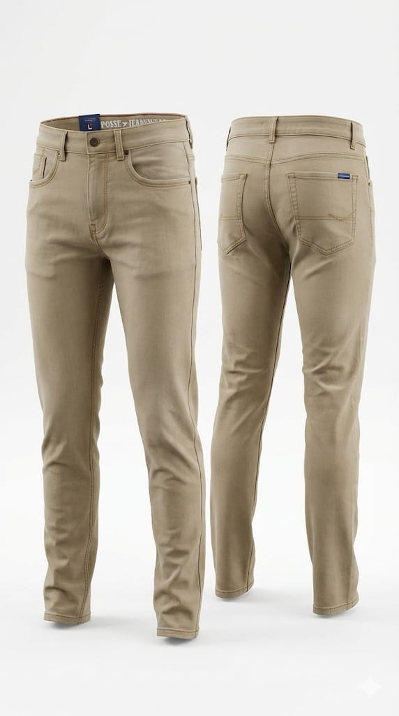Mens Beige Jeans