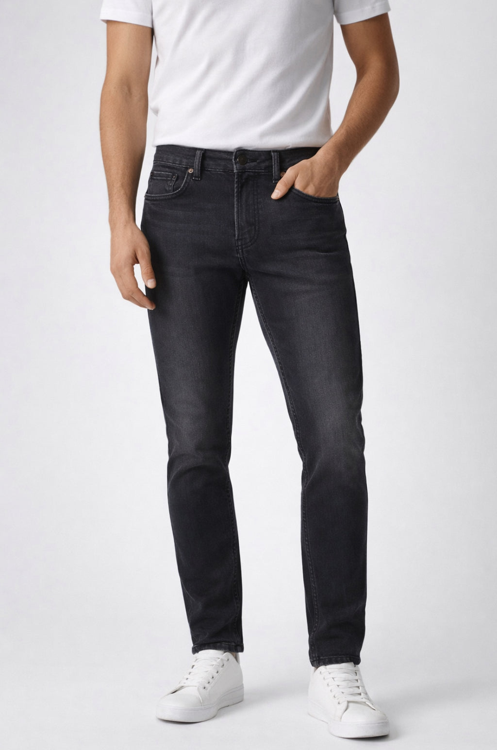 Mens Black Regular Fit Jeans