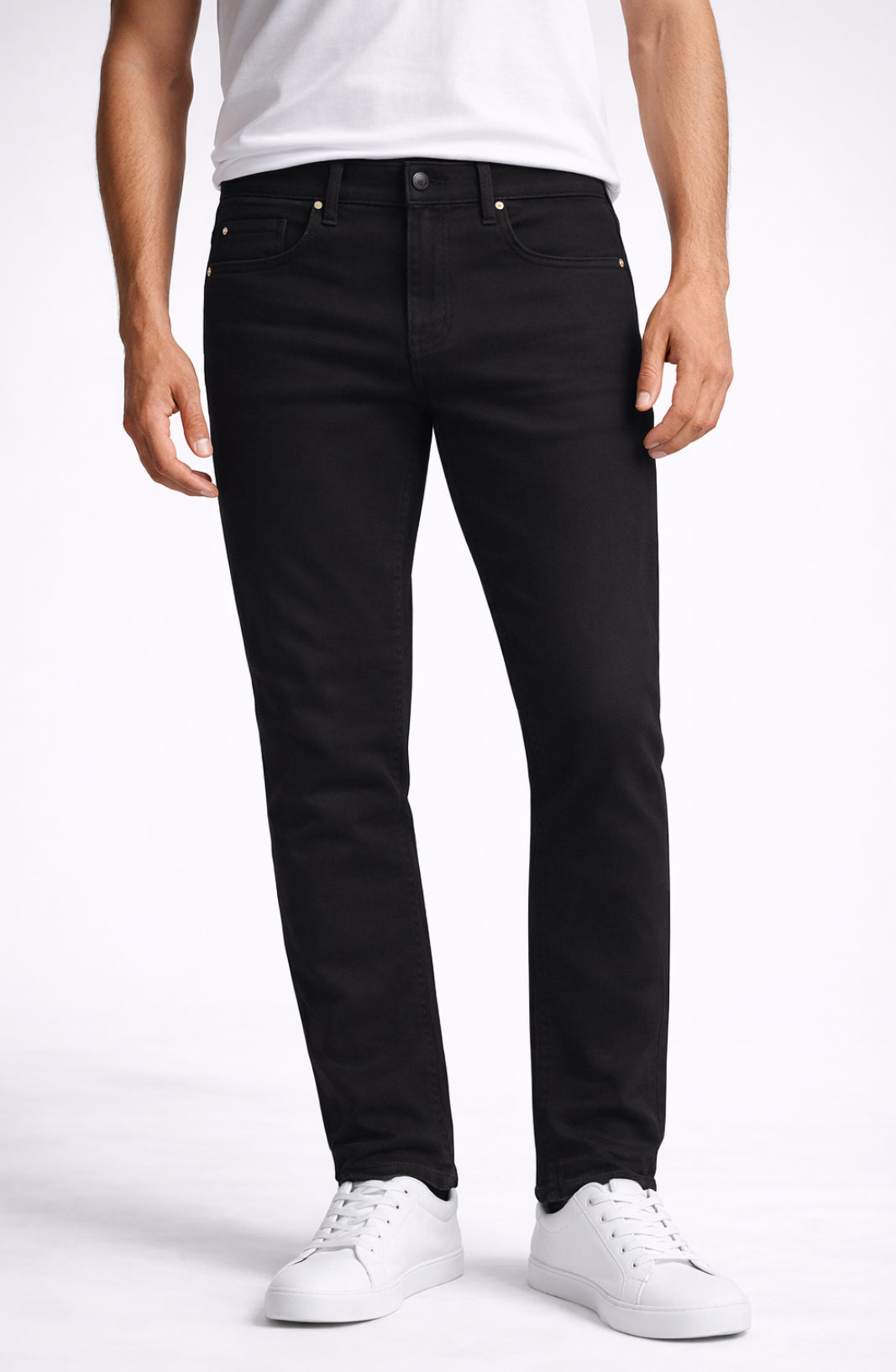 Mens Black Regular Fit Jeans